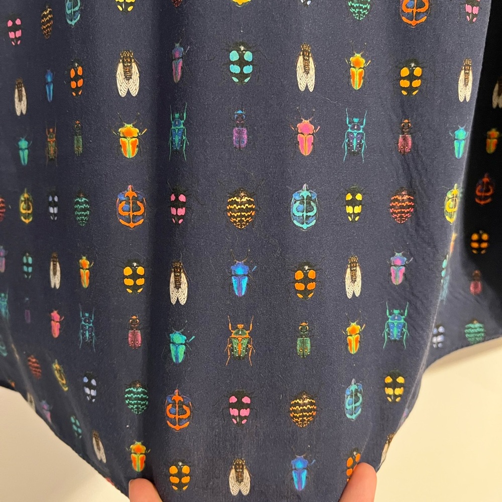 Beetle Print Half Button Down - Picture 3 of 4